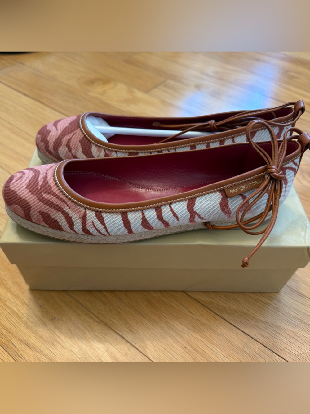 Sergio Rossi Espadrilles Ballet Flats, size US 9, NEW